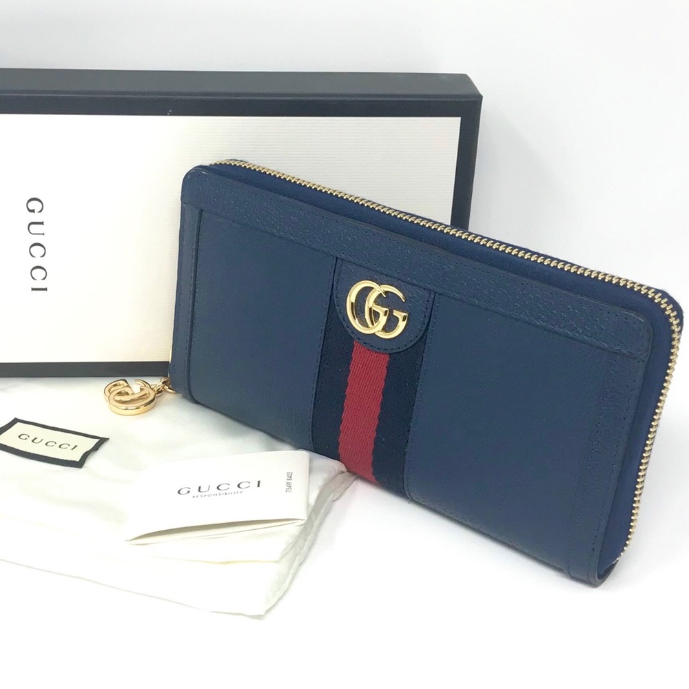 NWT Gucci Ophidia Zip Around Wallet